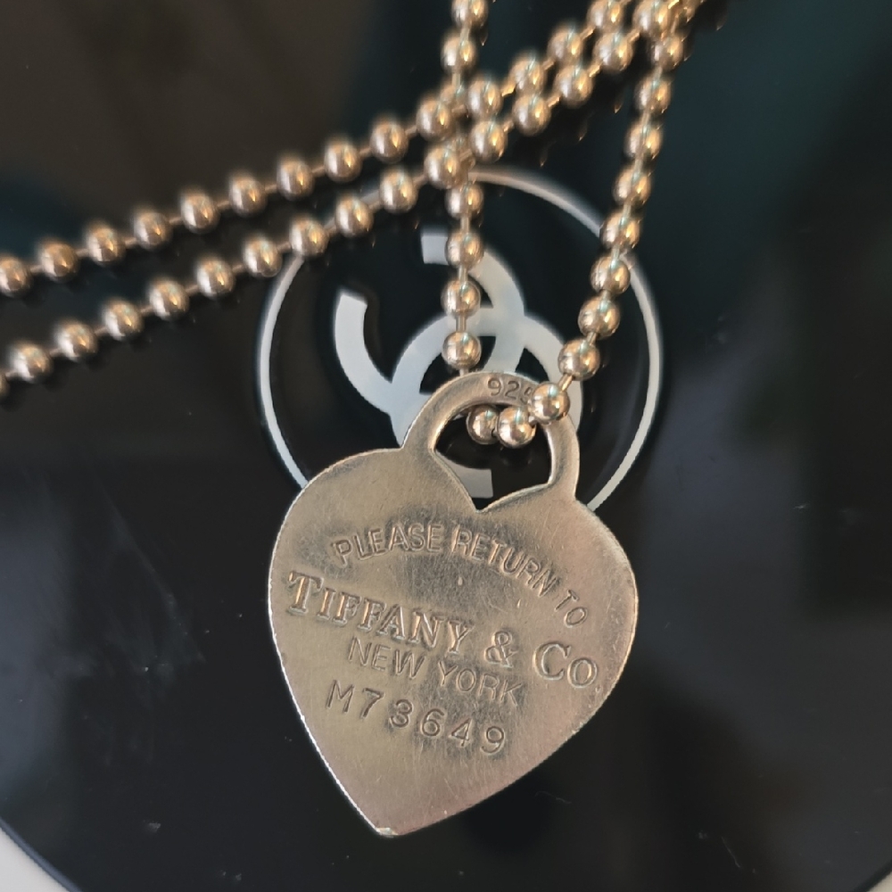 ✨️ Authentic Tiffany & Co. Silver Heart Tag Necklace - Long Tiffany Chain ✨️
